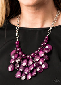 purple,short necklace,silver,Sorry To Burst Your Bubble Purple Necklace