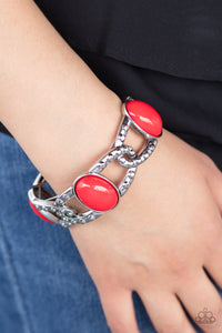 red,stretchy,Dreamy Gleam - Red Bracelet