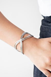 cuff,silver,Infinitely Iridescent - Silver Bracelet