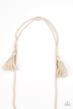 Load image into Gallery viewer, Macrame Mantra White Necklace Paparazzi Accessories