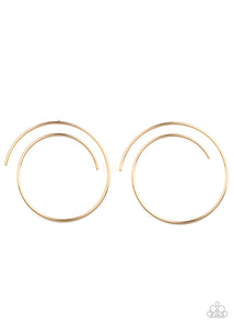 gold,post,Vogue Vortex - Gold Earrings