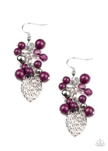 Load image into Gallery viewer, Fruity Finesse - Purple Earrings Paparazzi Accessories