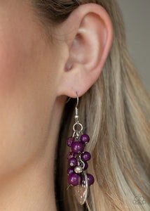 fishhook,purple,Fruity Finesse - Purple Earrings