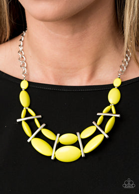 Law Of The Jungle Yellow Necklace Paparazzi Accessories