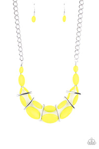 short necklace,yellow,Law Of The Jungle Yellow Necklace