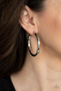 silver,Hoop Hustle - Silver Earrings