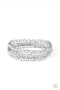 silver,stretchy,Crystal Crush Silver Stretchy Bracelets
