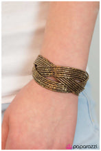 Load image into Gallery viewer, Shooting Stars Brass Seed Bead Cuff Paparazzi Accessories