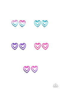 blue,multi,pink,post,purple,starlet shimmer,Heart Starlet Shimmer Earrings
