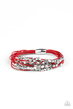 Load image into Gallery viewer, Star-Studded Affair - Red Bracelet Paparazzi Accessories