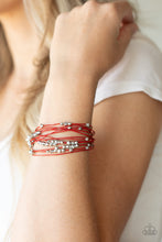 Load image into Gallery viewer, Star-Studded Affair - Red Bracelet Paparazzi Accessories