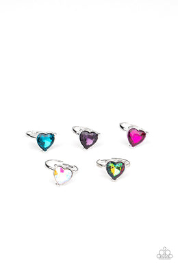 Rhinestone Heart Starlet Shimmer Rings Paparazzi Accessories