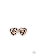 Load image into Gallery viewer, Cheetah Starlet Shimmer Earrings Paparazzi Accessories