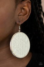 Load image into Gallery viewer, Wonderfully Woven - White Earrings Paparazzi Accessories