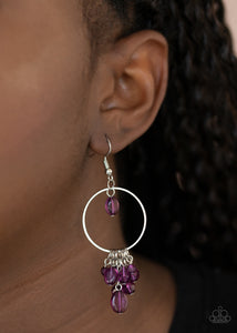 fishhook,purple,Where The Sky Touches The Sea - Purple Earrings