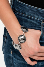 Load image into Gallery viewer, Megawatt Silver Hematite Rhinestone Bracelet Paparazzi Accessories
