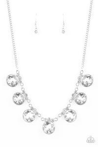 gem,rhinestones,short necklace,white,GLOW-Getter Glamour White Necklace