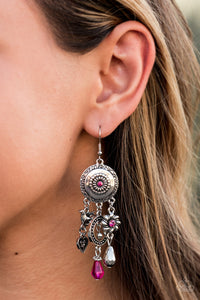 charm,fishhook,floral,Hearts,pink,Springtime Essence Pink Earring
