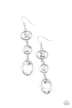 Load image into Gallery viewer, The GLOW Must Go On! - White Rhinestone Earrings Paparazzi Accessories