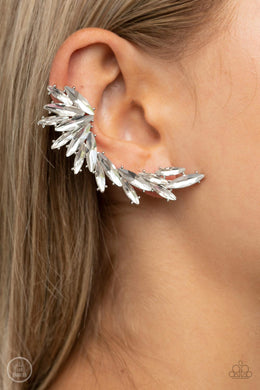 Because ICE Said So - White Earrings Paparazzi Accessories