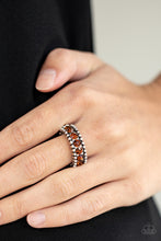 Load image into Gallery viewer, Crank It Up - Brown Rhinestone Ring Paparazzi Accessories