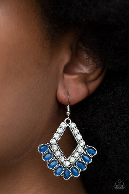 Just BEAM Happy - Blue Earrings Paparazzi Accessories
