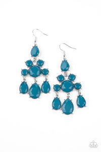 blue,fishhook,Afterglow Glamour - Blue Earrings