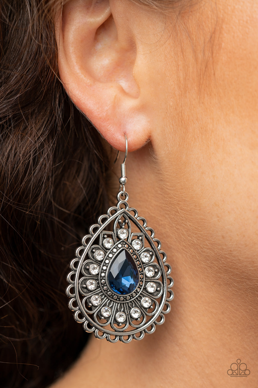 Eat, Drink, and BEAM Merry Blue Earrings Paparazzi Accessories