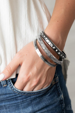 Revved Up Rhinestones - Multi Bangle Bracelets Paparazzi Accessories