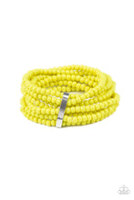 Load image into Gallery viewer, Thank Me LAYER - Yellow Stretchy Bracelet Paparazzi Accessories