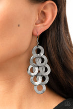 Load image into Gallery viewer, Scattered Shimmer - Black Gunmetal Earrings Paparazzi Accessories