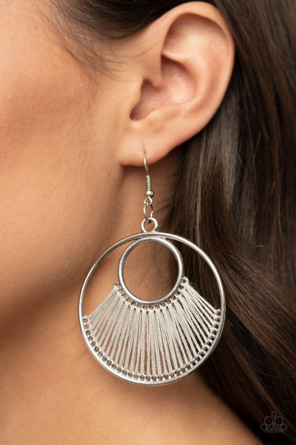 Really High-Strung - Silver Earrings Paparazzi Accessories