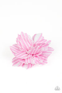 hair bow,pink,Stripe For The Picking Hair Accessory