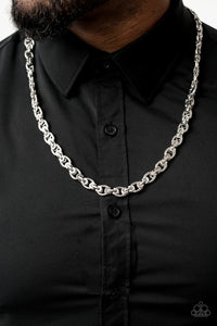 silver,Grit and Gridiron Silver Necklace