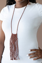 Load image into Gallery viewer, Macrame Mantra - Brown Necklace Paparazzi Accessories