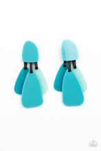 Load image into Gallery viewer, All FAUX One - Blue Acrylic Post Earring Paparazzi Accessories