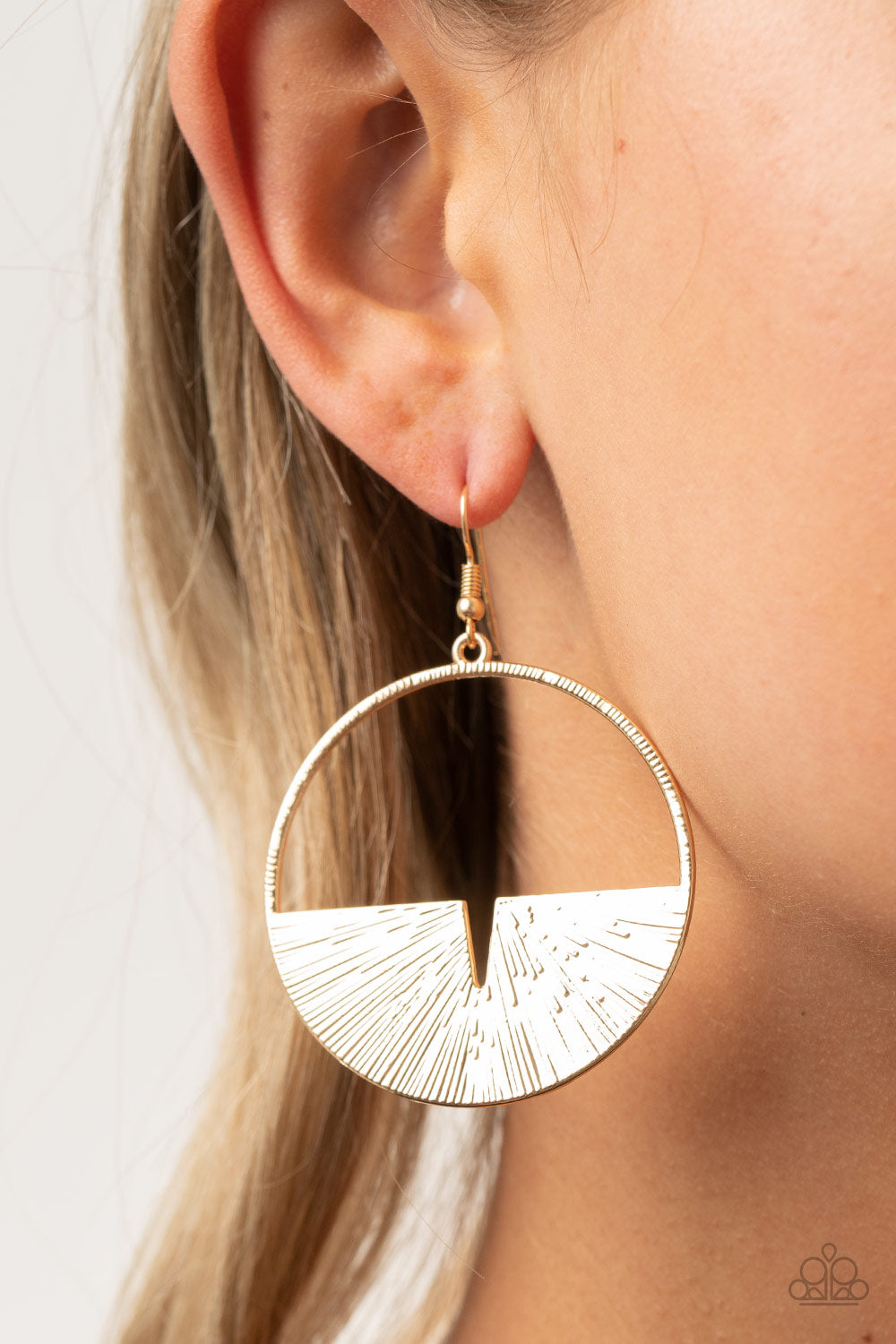 Reimagined Refinement - Gold Earrings Paparazzi Accessories