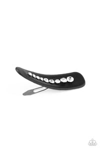 Barrette,black,rhinestones,Snap Out Of It! - Black Hair Accessory