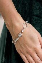 Load image into Gallery viewer, Wedding Day Demure White Rhinestone Bracelet Paparazzi Accessories