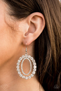 fishhook,rhinestones,white,Deluxe Luxury White Rhinestone Earring