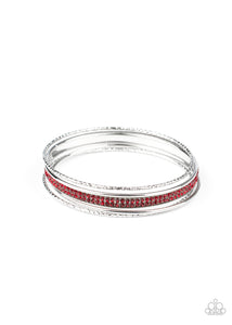 Bangles,red,rhinestones,Heap It On - Red Rhinestone Bangle Bracelets