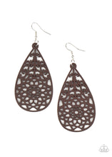 Load image into Gallery viewer, Seaside Sunsets - Brown Wooden Earrings Paparazzi Accessories
