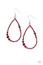 Load image into Gallery viewer, Diva Dimension - Red Rhinestone Earrings Paparazzi Accessories
