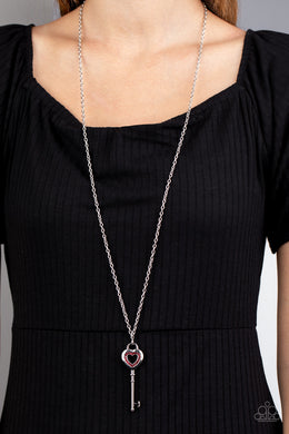 Unlock Your Heart - Red Necklace Paparazzi Accessories