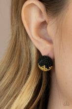 Load image into Gallery viewer, As Happy As Can BEAD - Black Seed Bead Post Earrings Paparazzi Accessories