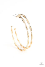 Load image into Gallery viewer, Totally Throttled - Gold Hoop Earring Paparazzi Accessories