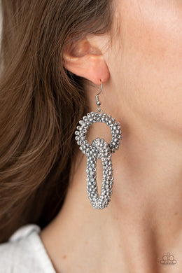 Luck BEAD a Lady - Silver Seed Bead Earrings Paparazzi Accessories