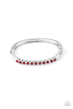Load image into Gallery viewer, Stellar Beam - Red Rhinestone Hinge Bracelet Paparazzi Accessories