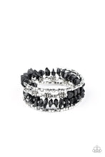 Load image into Gallery viewer, Rockin Renegade - Black Stone Coil Bracelet Paparazzi Accessories