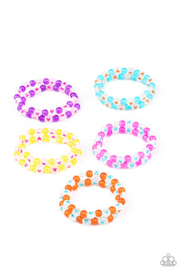 blue,orange,pink,purple,starlet shimmer,yellow,Glow in the dark bead Starlet Shimmer Bracelets